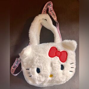 Hello Kitty Furry White Handbag